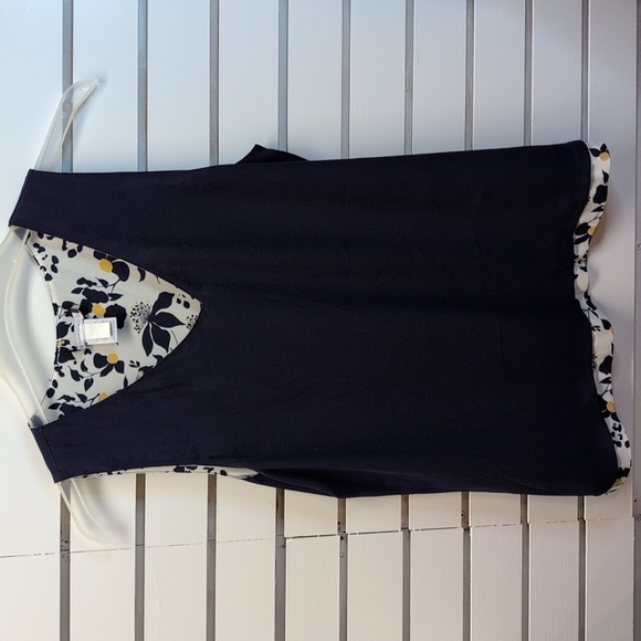 41 Hawthorn Soria Reversible Tank Blouse, Off White/Navy Size Medium EUC - Picture 5 of 7